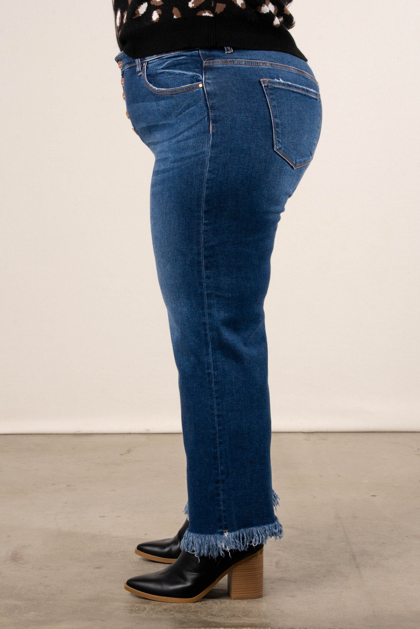 Risen Denim | Erika Mid Rise Crop Wide Leg Jeans