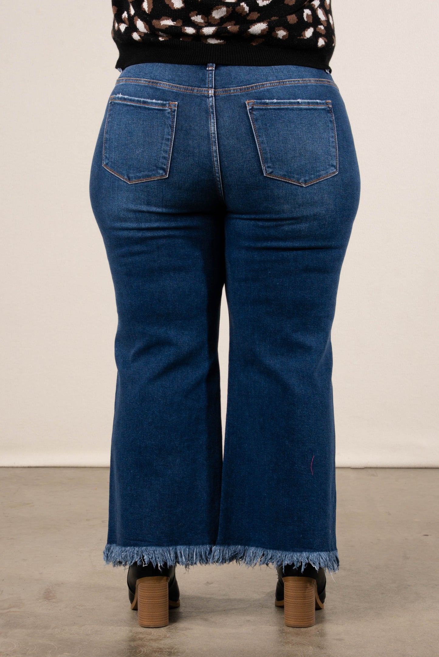 Risen Denim | Erika Mid Rise Crop Wide Leg Jeans