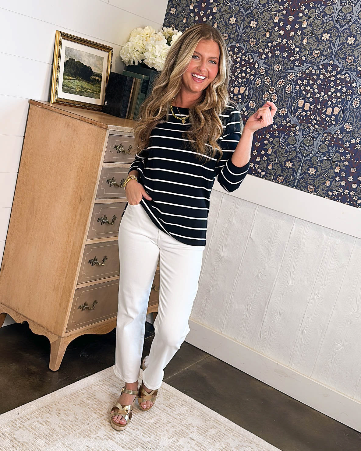 Risen Denim | Ronnie High Rise Tummy Control Crop Straight Leg Jeans