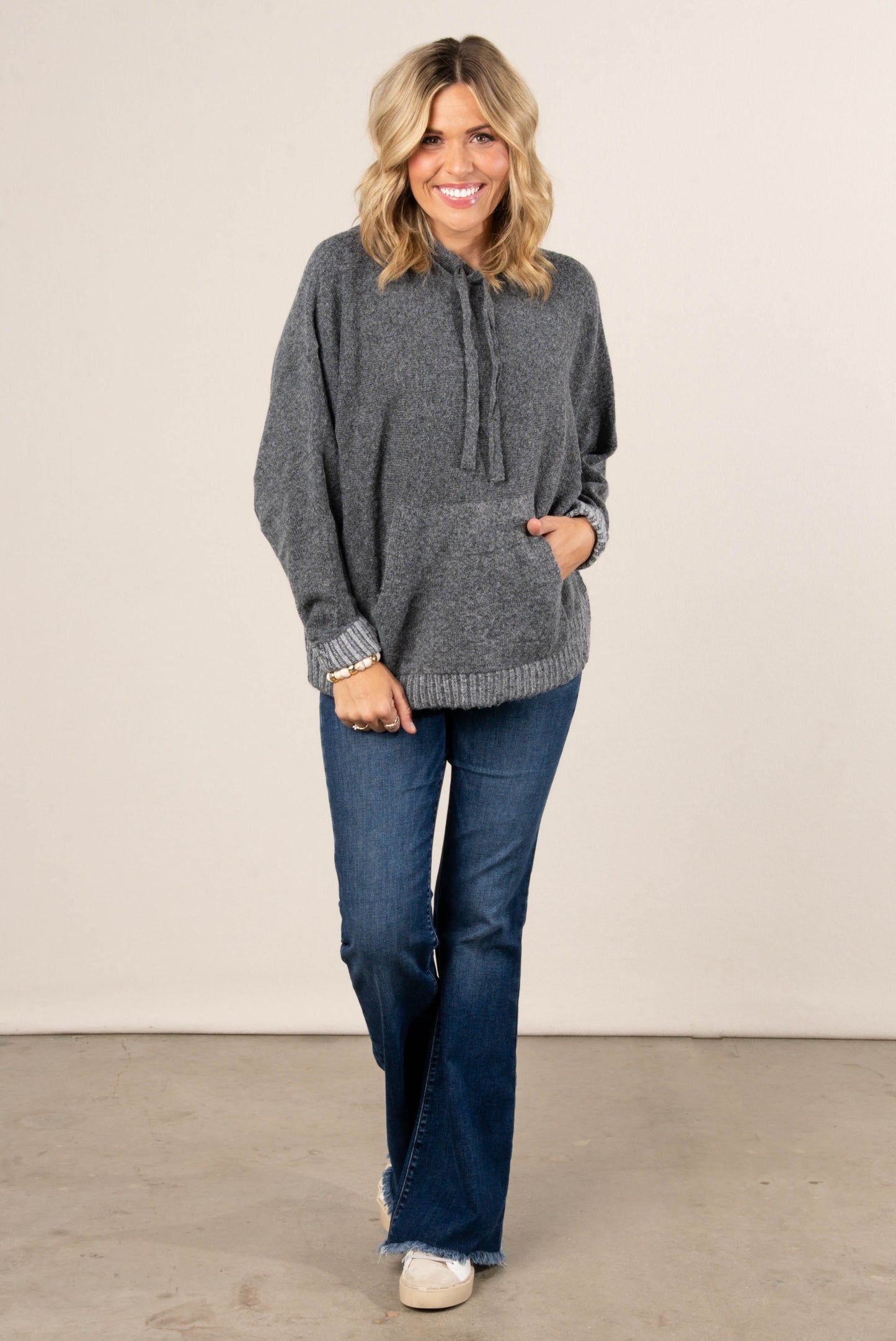 Drawstring Hooded Sweater