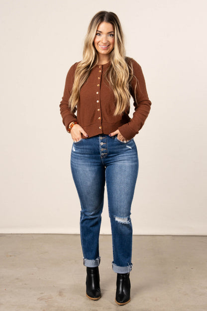 Evanna Button Up Sweater Cardigan