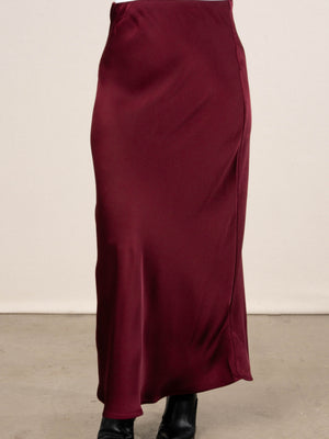 Bellaire Satin Pull-On Maxi Skirt