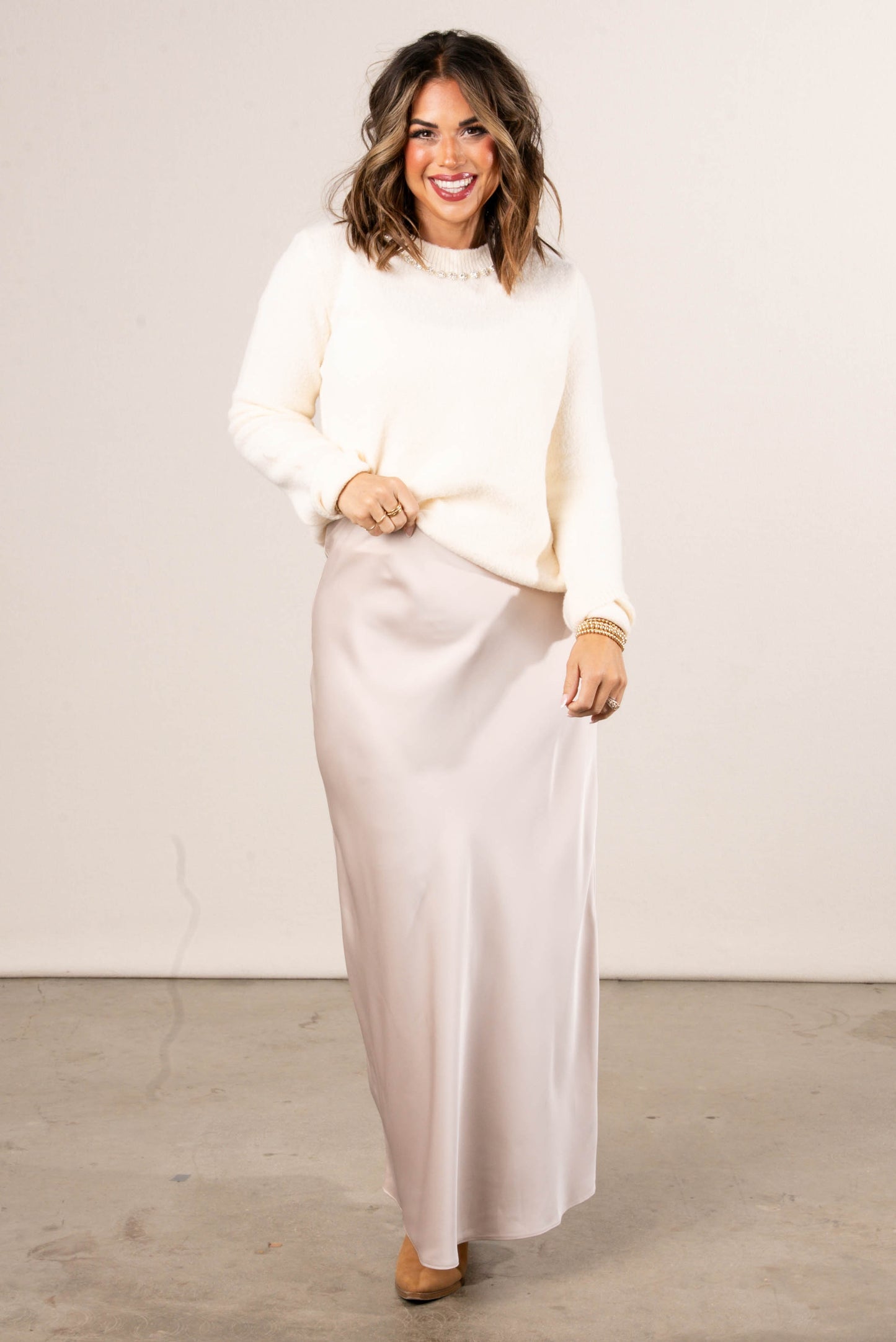 Sinclair Jewel Neck Sweater