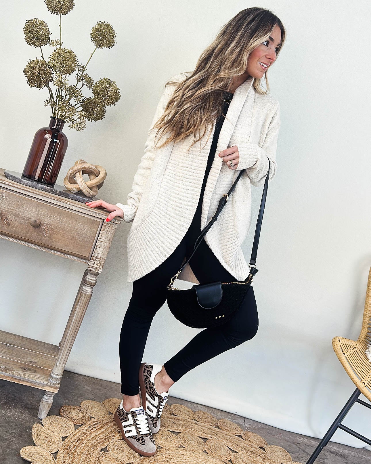 Bennington Chenille Open Front Cocoon Cardigan