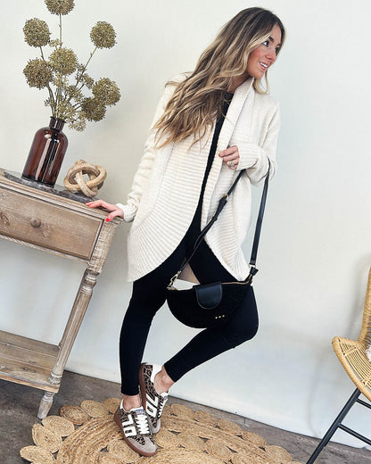 Bennington Chenille Open Front Cocoon Cardigan