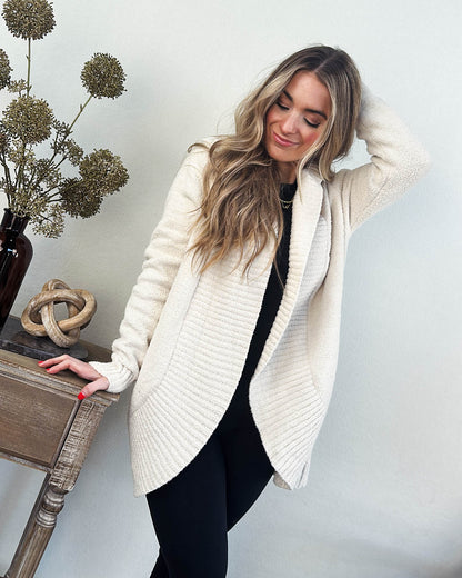 Bennington Chenille Open Front Cocoon Cardigan