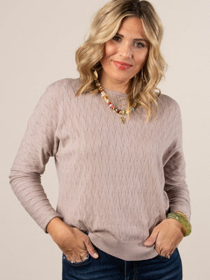 Kingsley Pointelle Knit Sweater