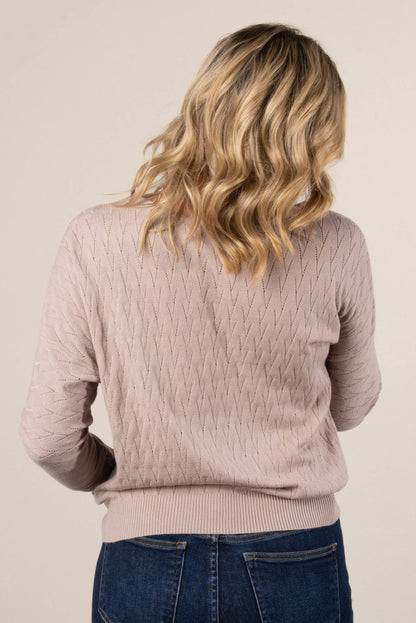 Kingsley Pointelle Knit Sweater