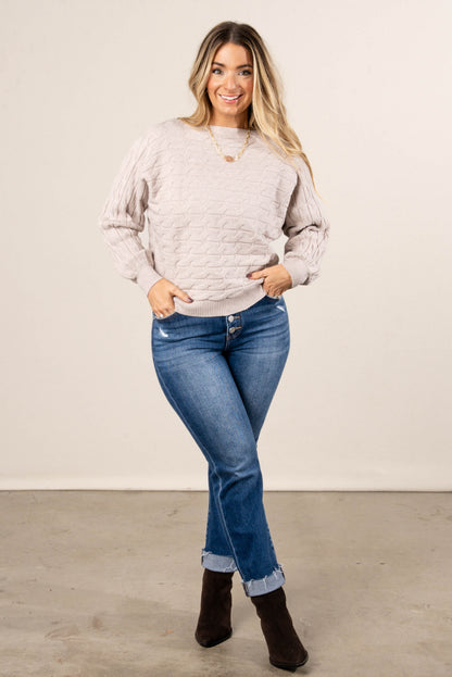 Fairfield Embossed Knit Boat Neck Sweater