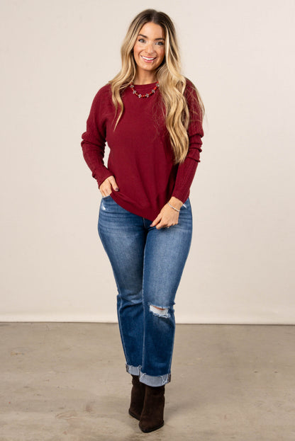 Dempsey Mixed Knit Raglan Sweater