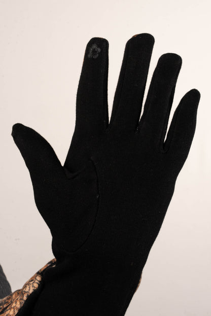 Snake Print Touchscreen Gloves