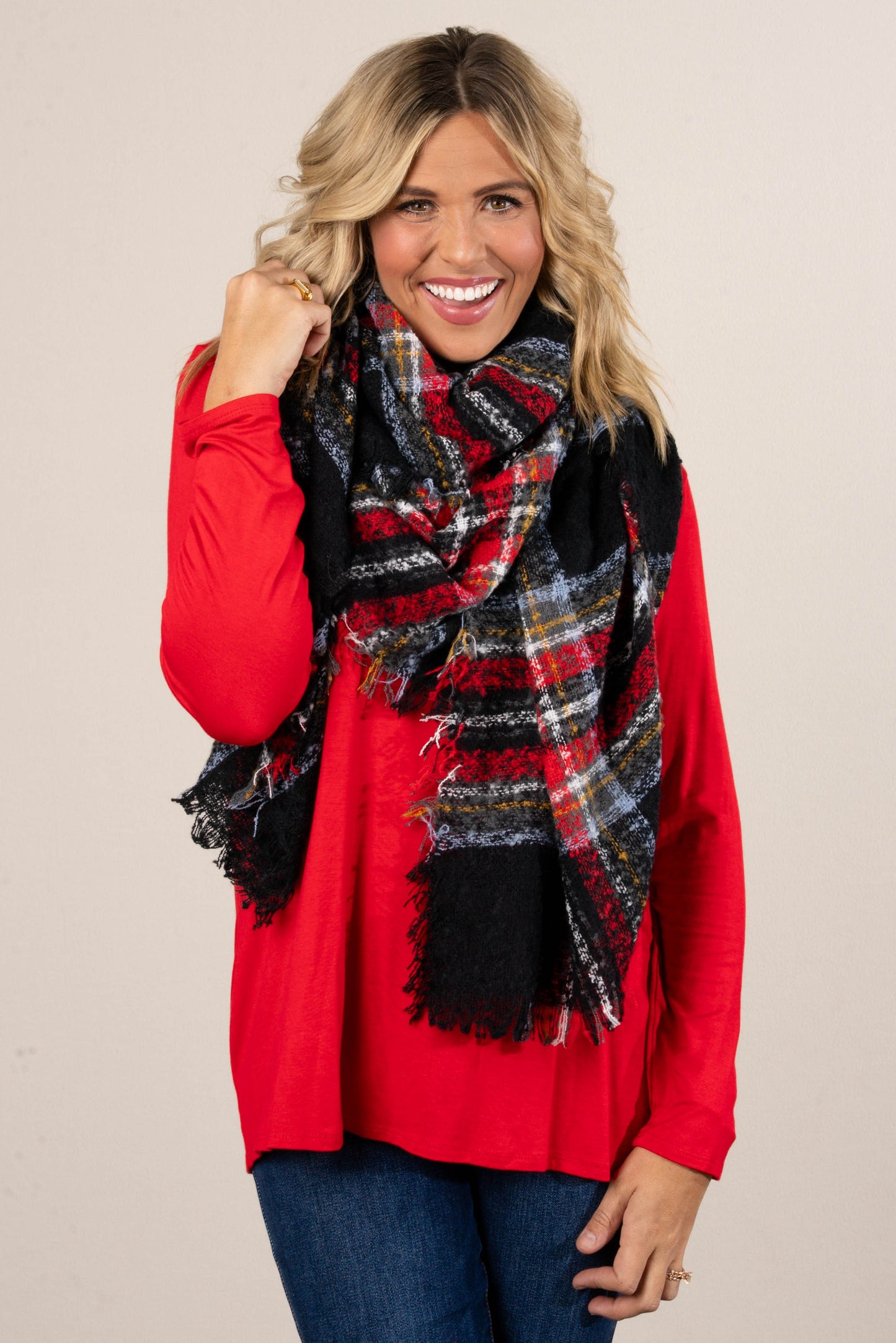 Plaid Blanket Scarf