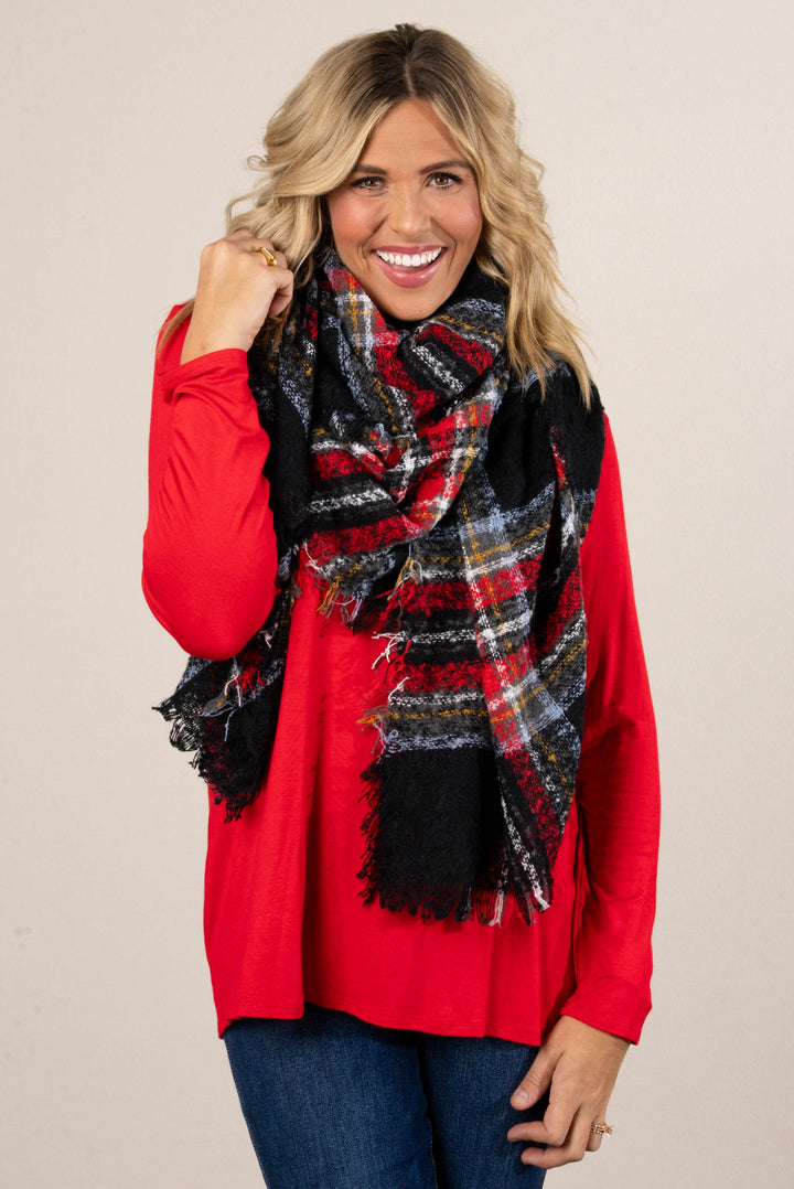 Plaid Blanket Scarf