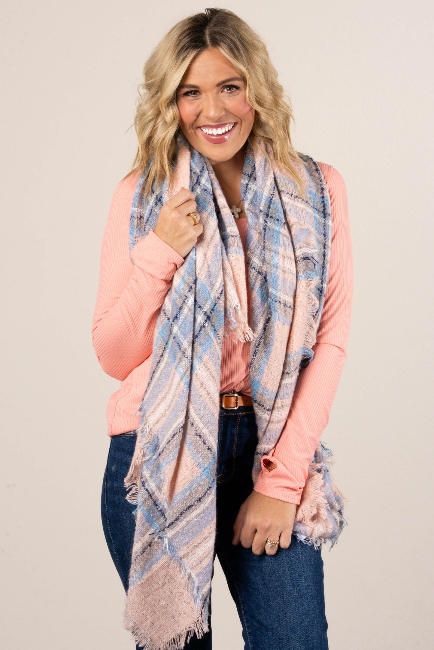 Plaid Blanket Scarf