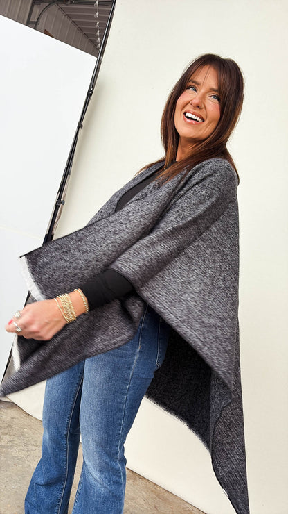 Open Front Wrap Shawl