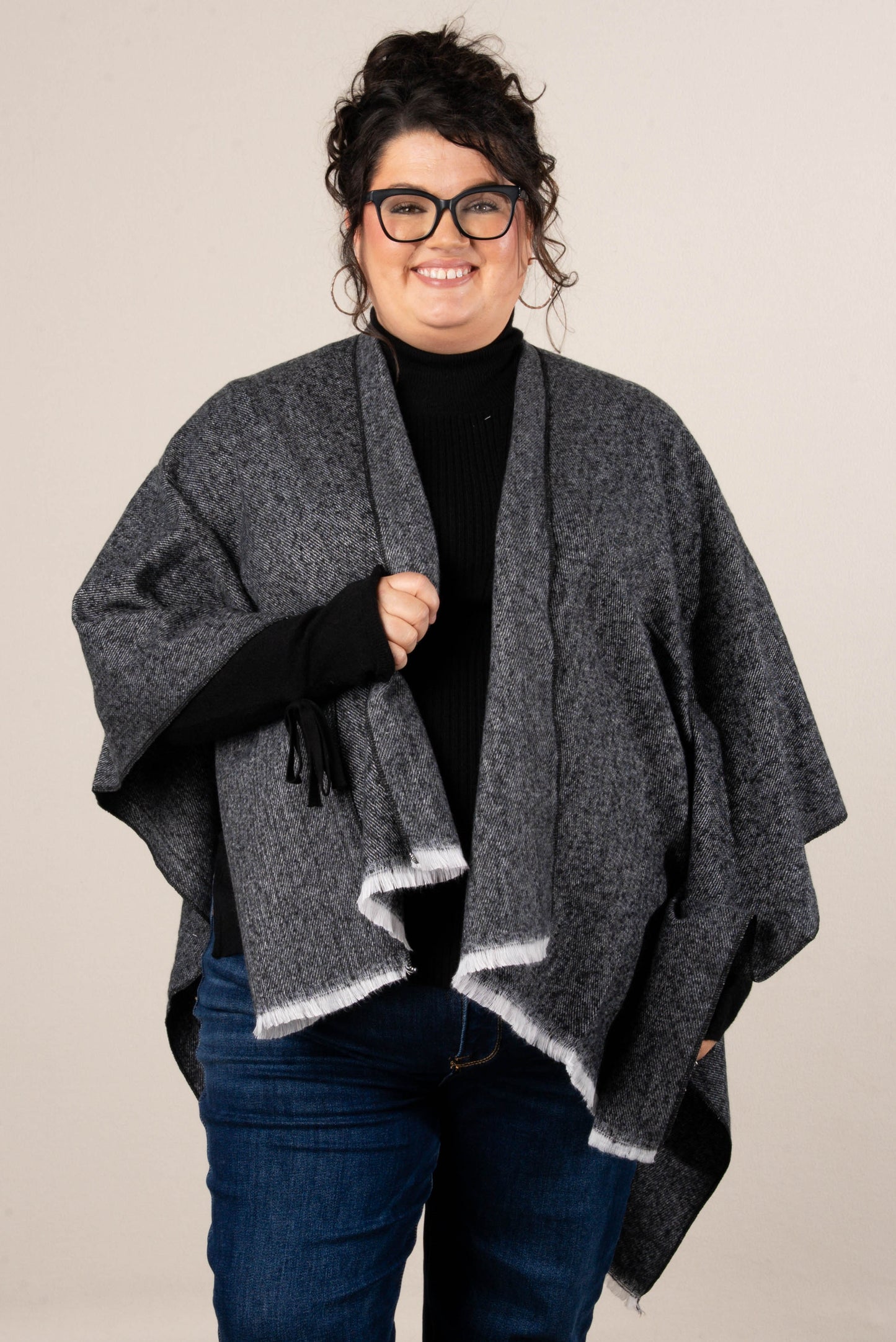 Open Front Wrap Shawl