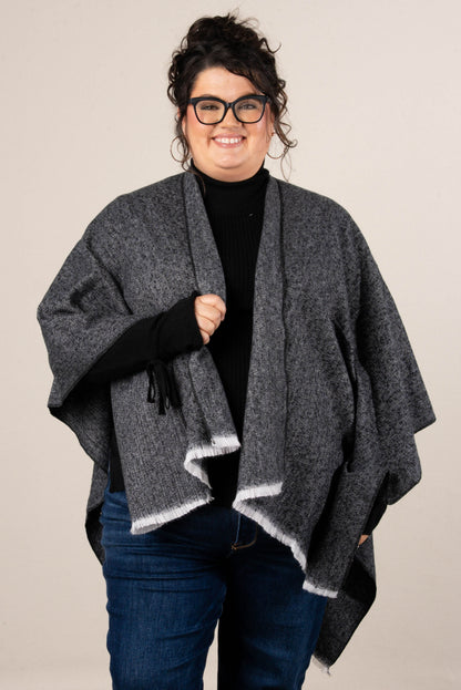 Open Front Wrap Shawl
