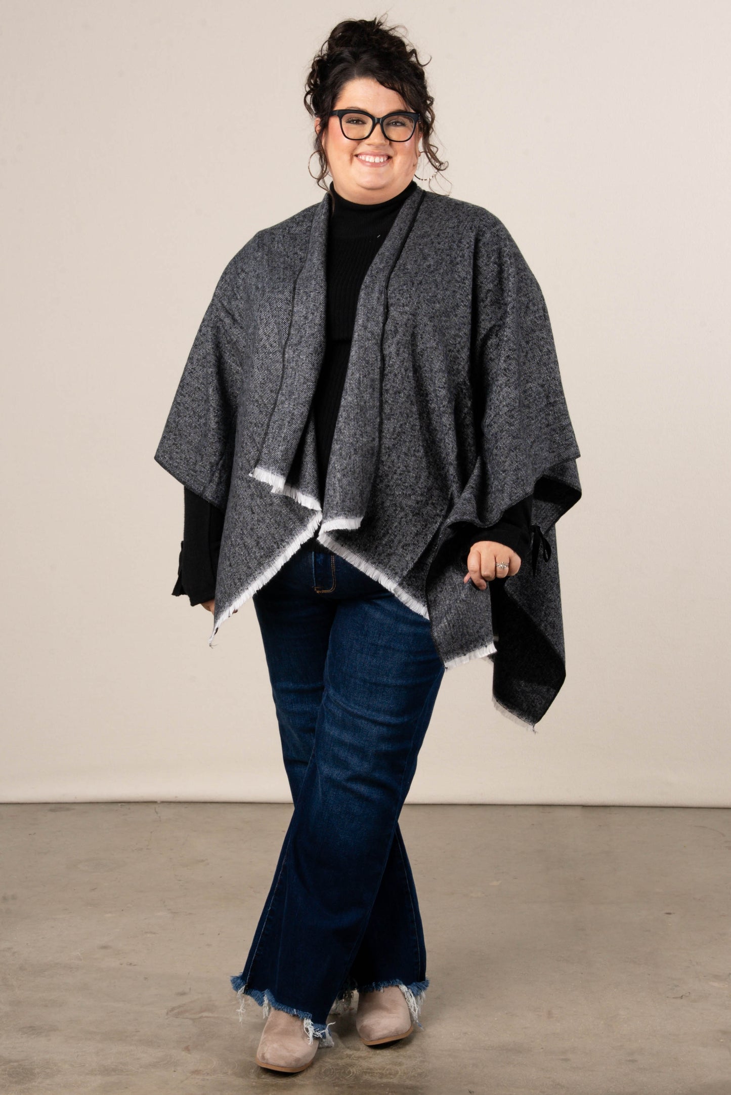 Open Front Wrap Shawl