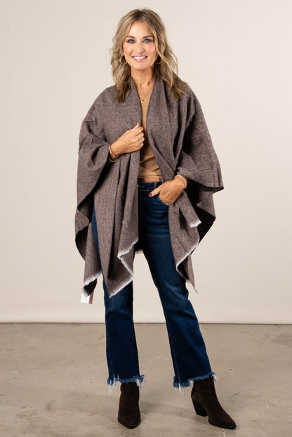 Open Front Wrap Shawl