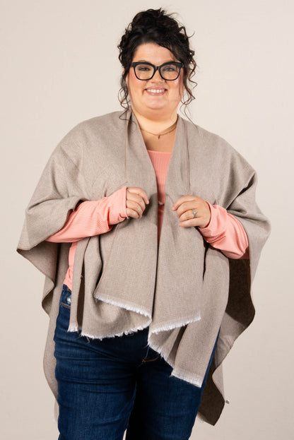 Open Front Wrap Shawl