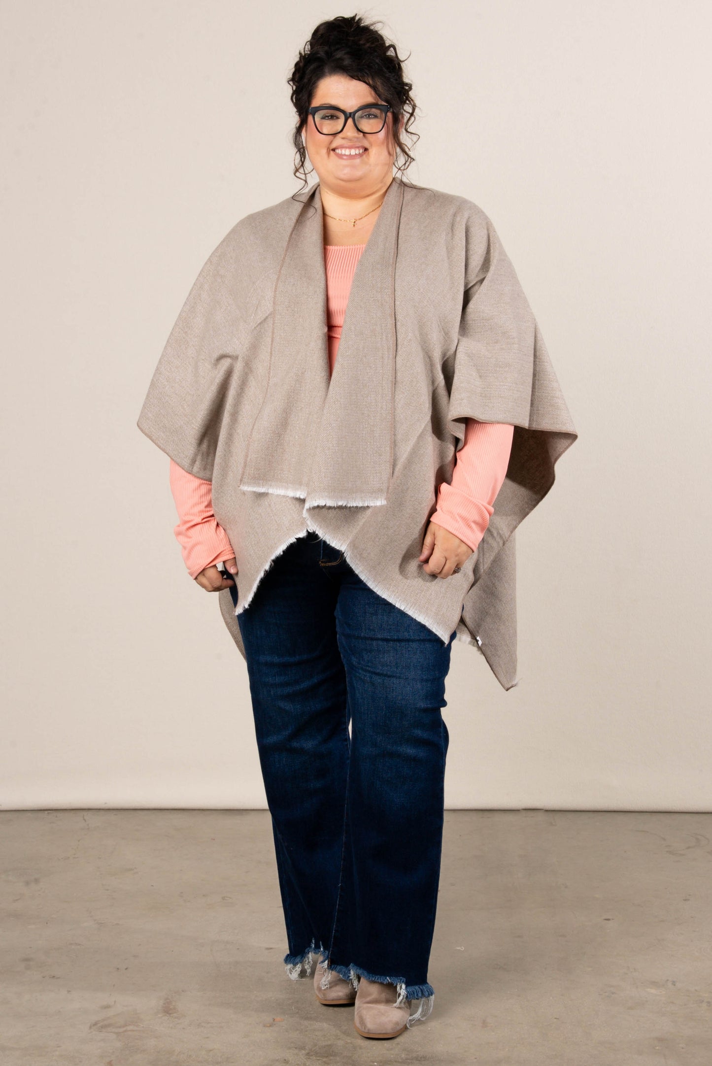 Open Front Wrap Shawl