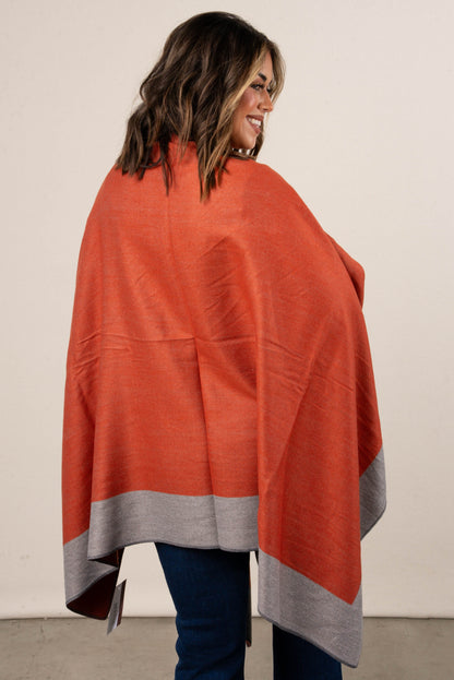Reversible Open Front Wrap Shawl