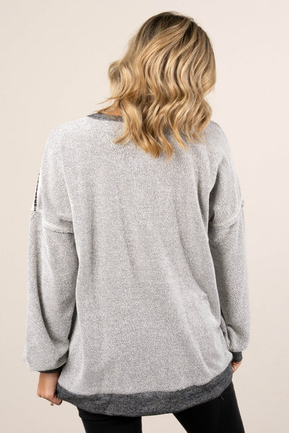 Jaida Striped Color Block Dolman Top