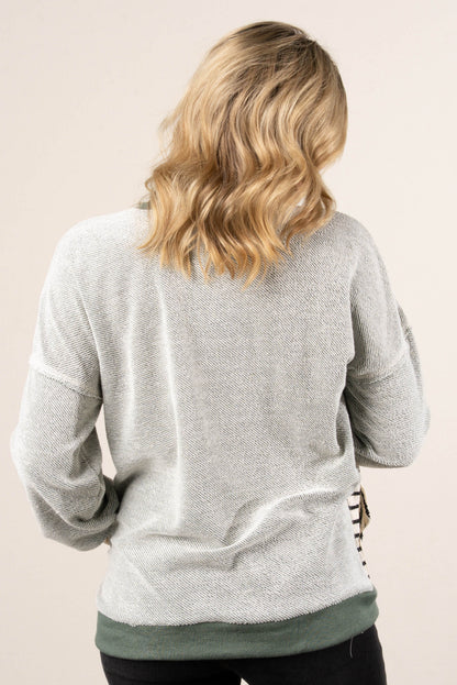 Jaida Striped Color Block Dolman Top