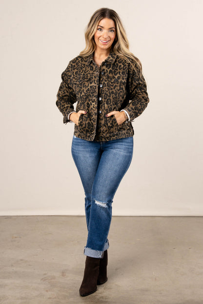 Judy Blue Kenya Leopard Twill Jacket