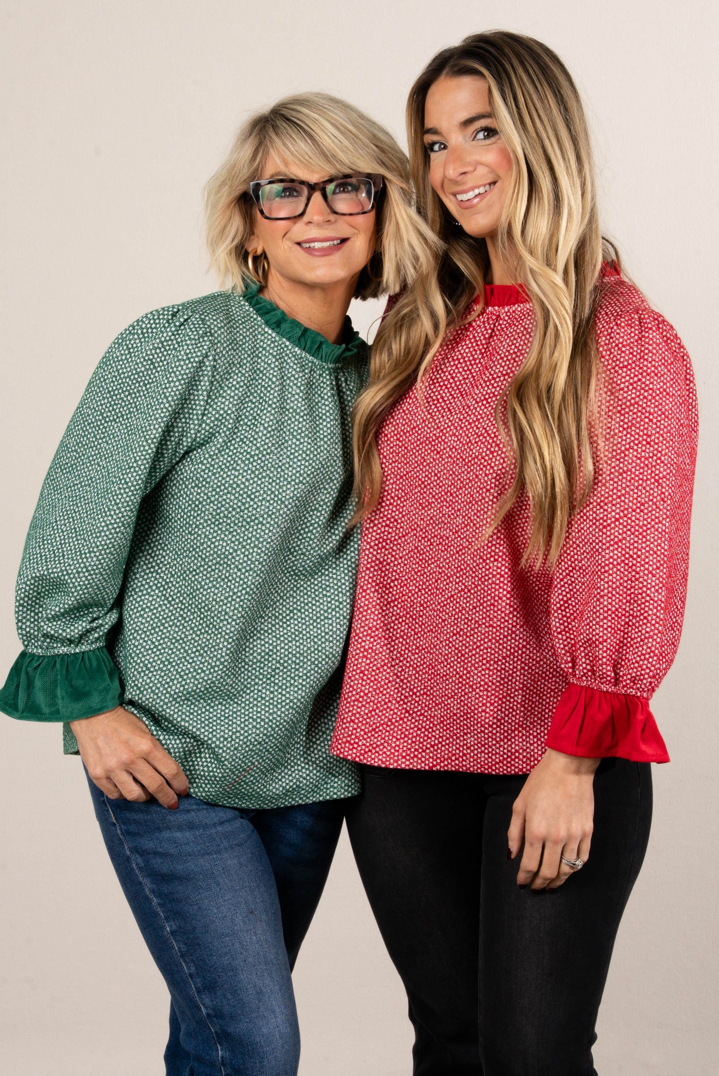 All That Glitters Lurex Knit Ruffle Top