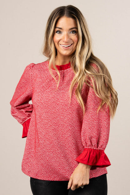 All That Glitters Lurex Knit Ruffle Top