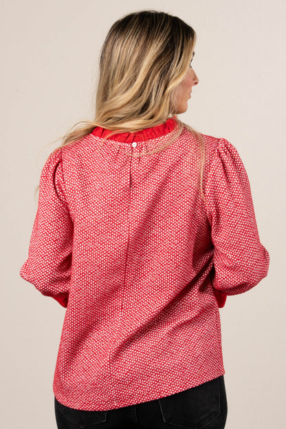 All That Glitters Lurex Knit Ruffle Top