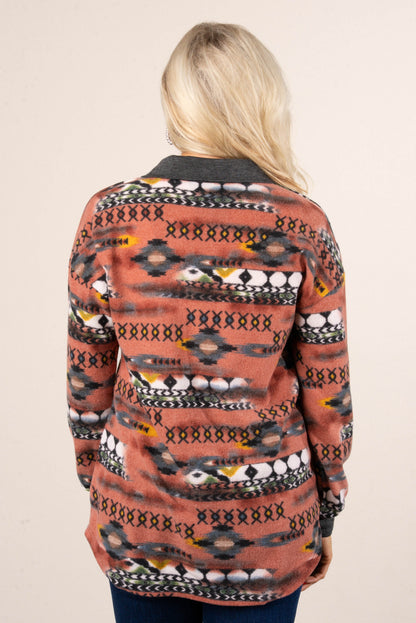 Mesa Sky Printed Hi-Lo Shacket