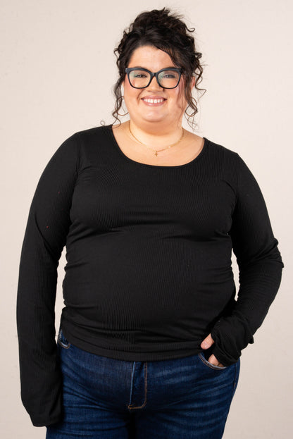 Peyton Ribbed Thumbhole Cuff Top