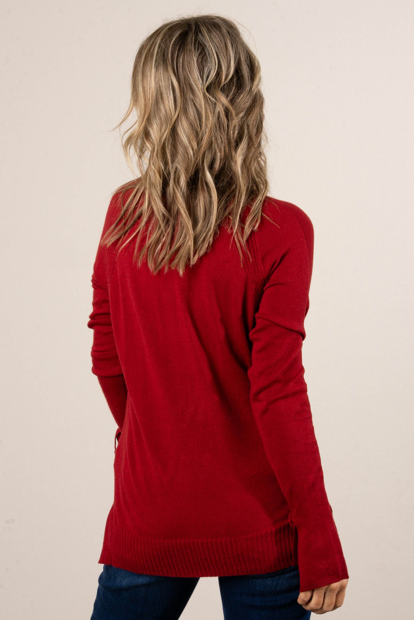 Alpine Chic Bow Tie Cuff Sweater