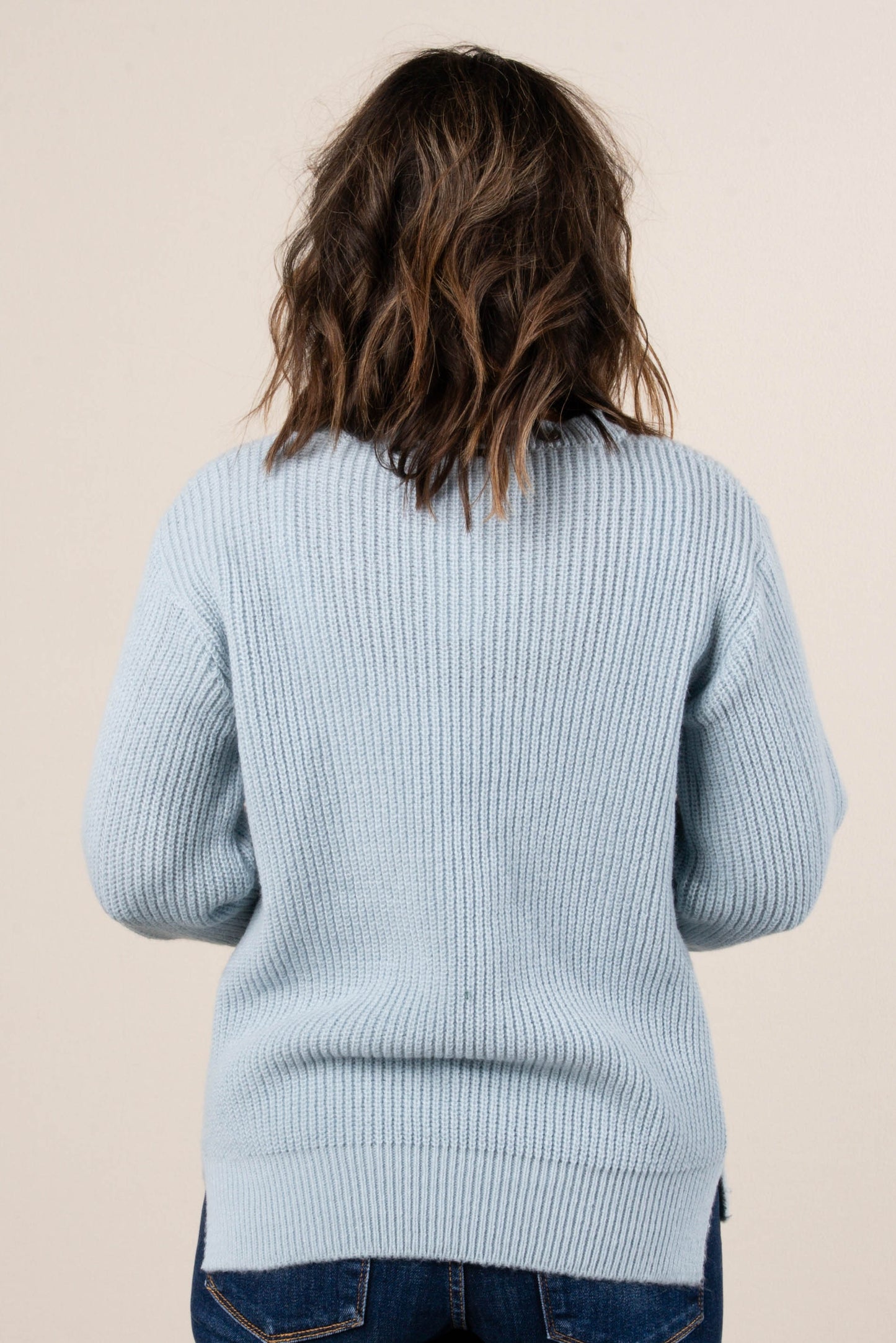 Winter Luxe Rib Knit Button Cuff Sweater