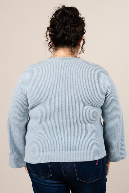 Winter Luxe Rib Knit Button Cuff Sweater