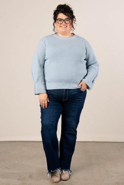 Winter Luxe Rib Knit Button Cuff Sweater