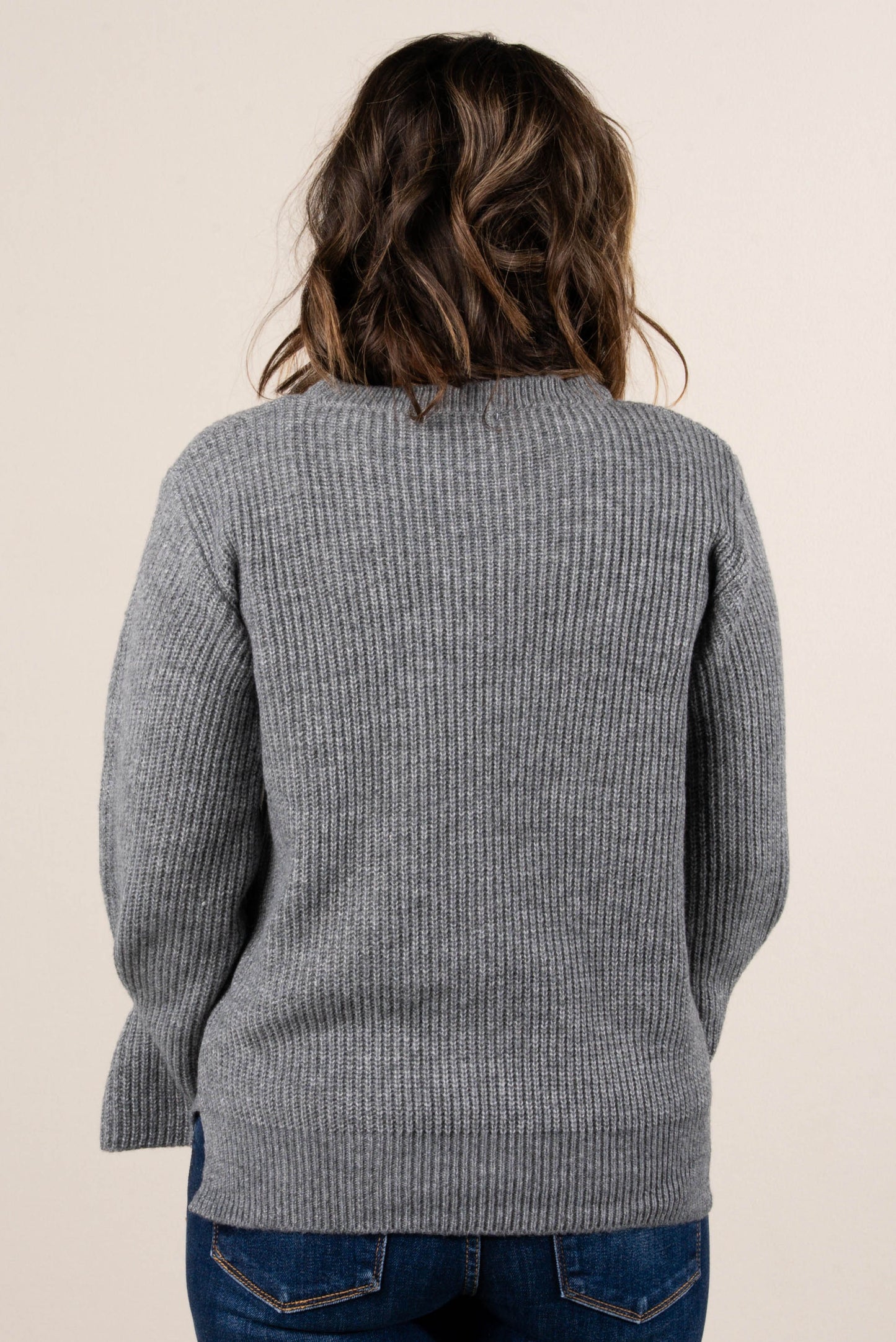 Winter Luxe Rib Knit Button Cuff Sweater