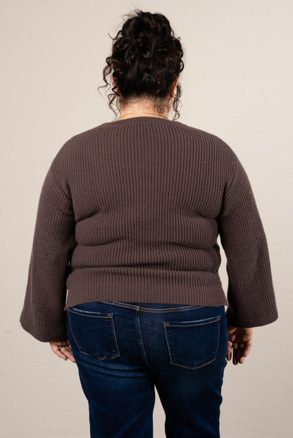 Winter Luxe Rib Knit Button Cuff Sweater