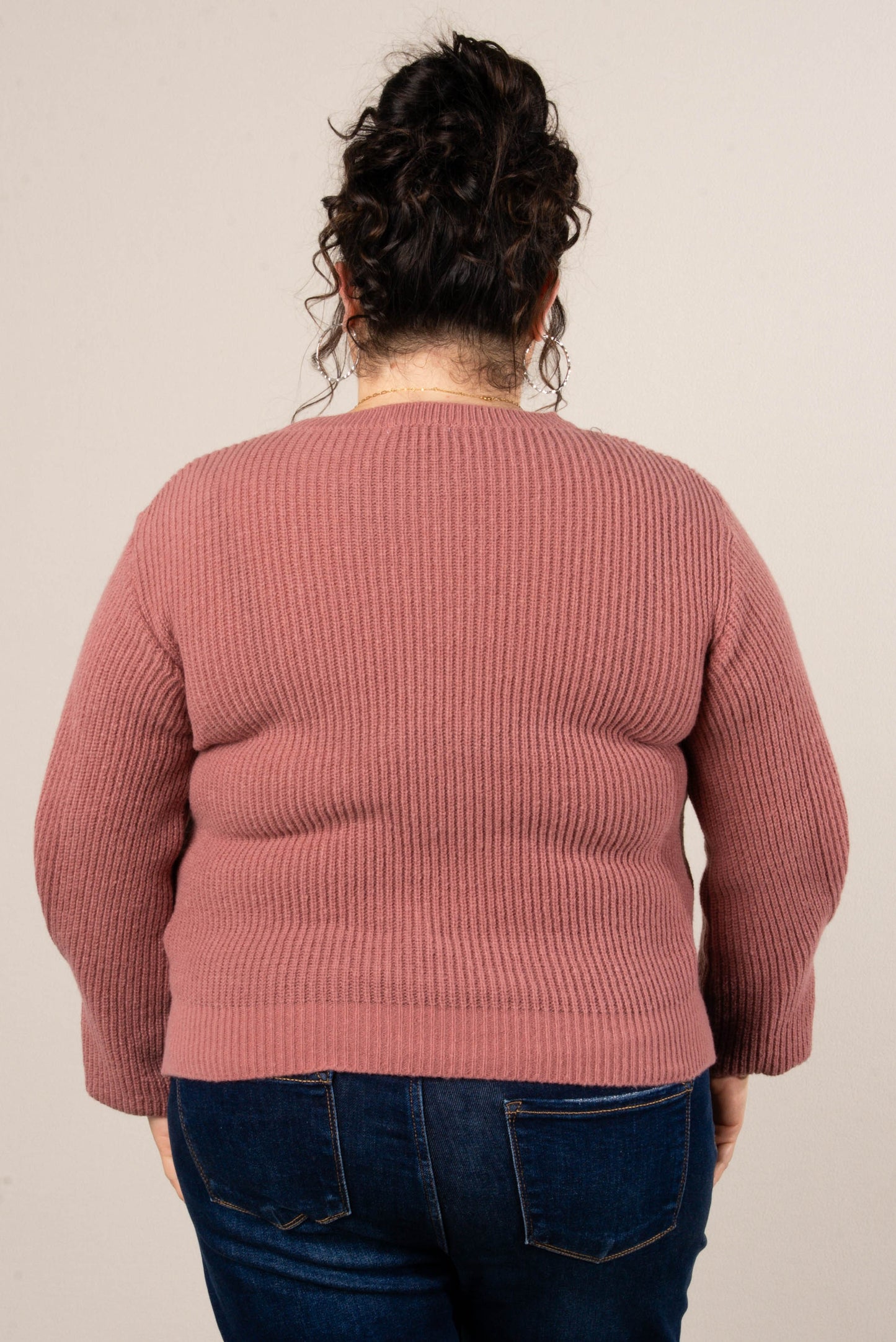 Winter Luxe Rib Knit Button Cuff Sweater