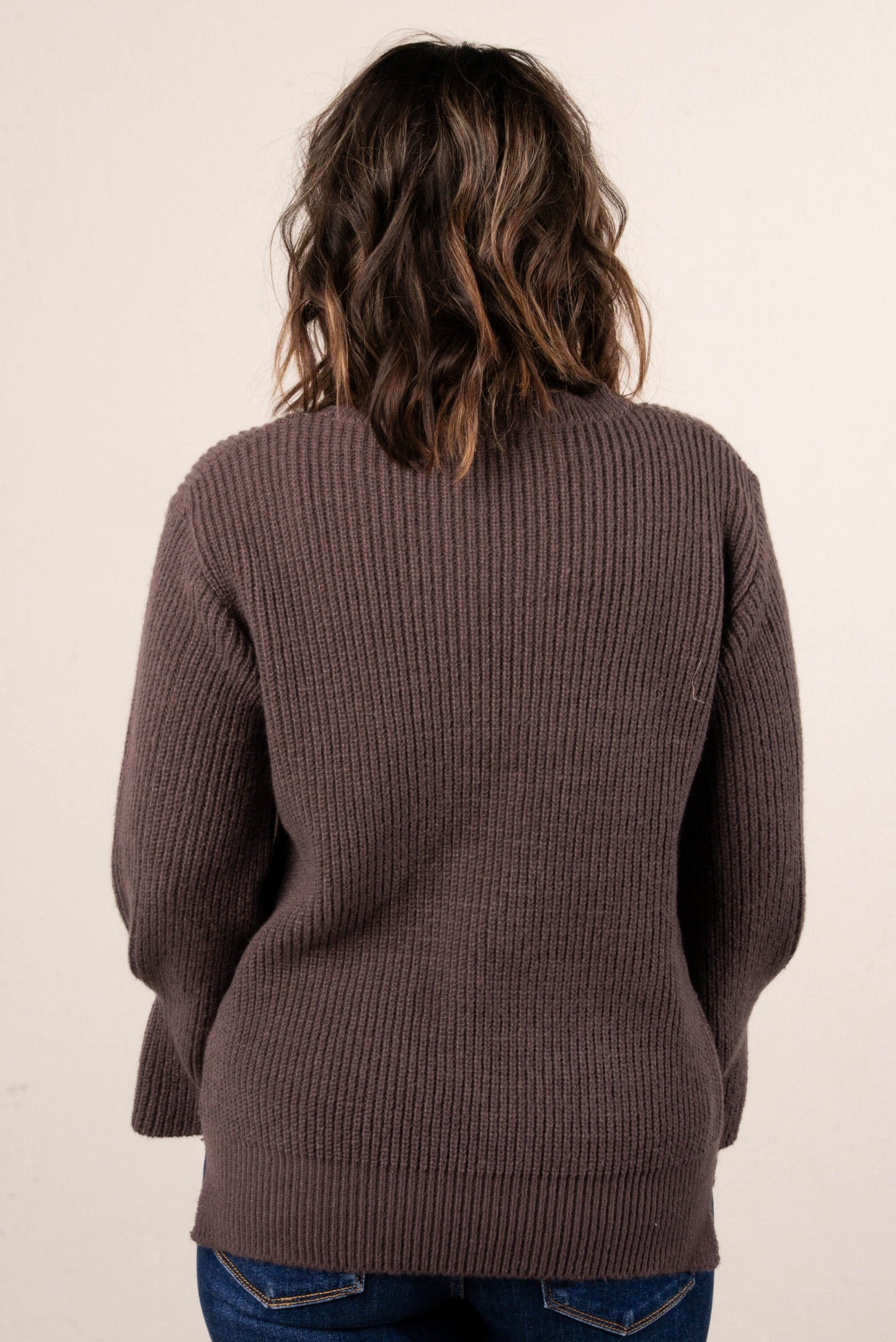 Winter Luxe Rib Knit Button Cuff Sweater