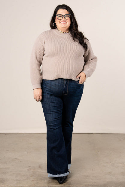 Geneva Rib Knit Hi-Lo Sweater