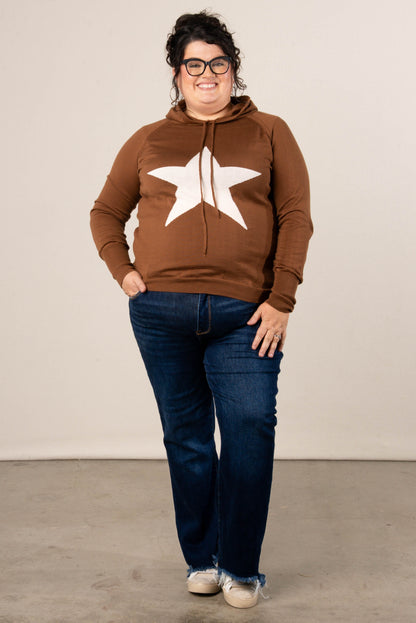 Guiding Light Star Patch Hooded Sweater