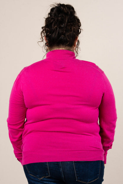 Yuletide Button Cuff Turtleneck Sweater