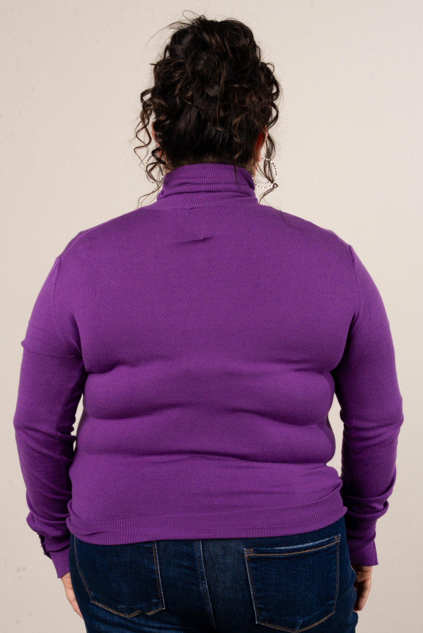 Yuletide Button Cuff Turtleneck Sweater