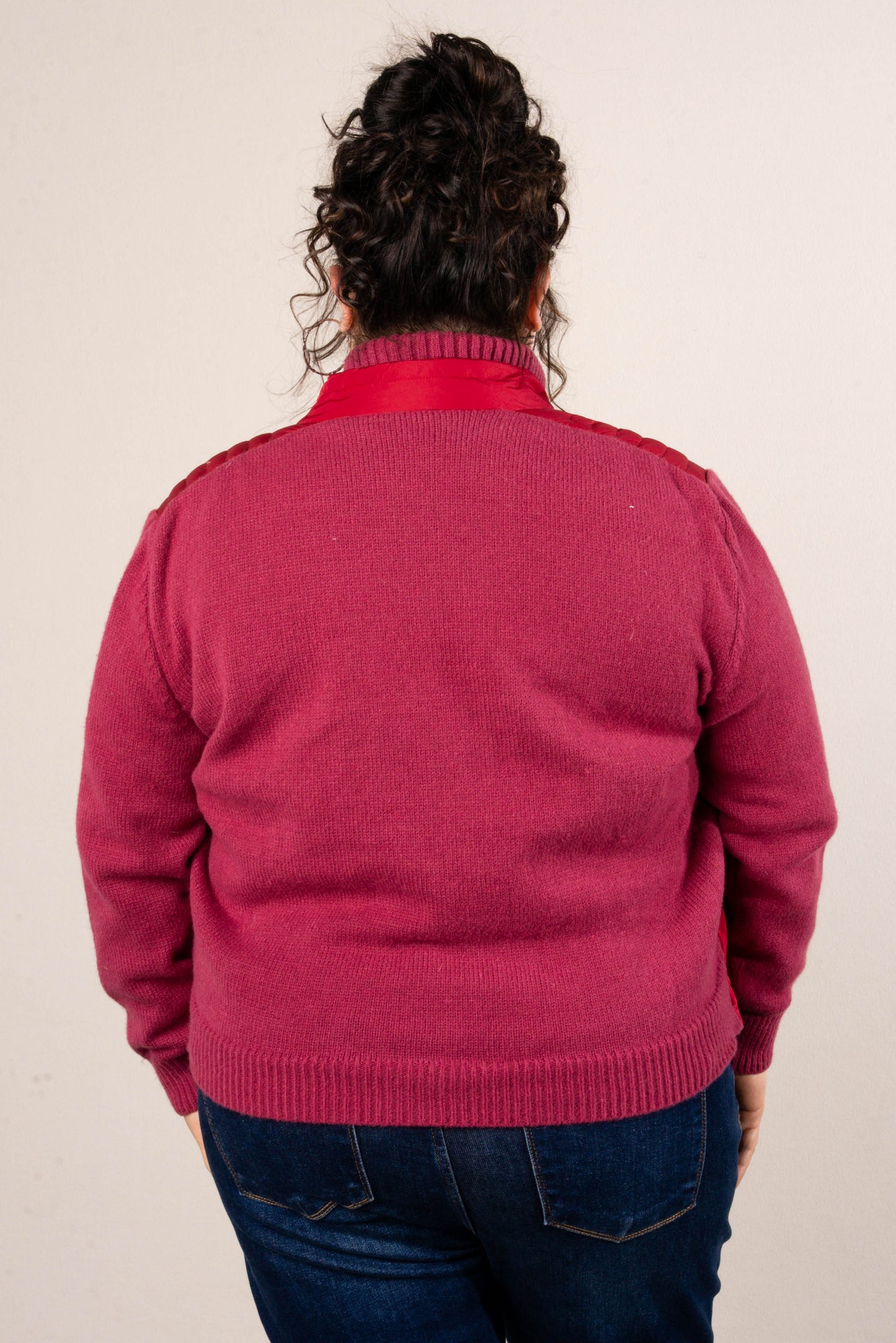 Frosty Nights Mixed Knit Puffer Jacket