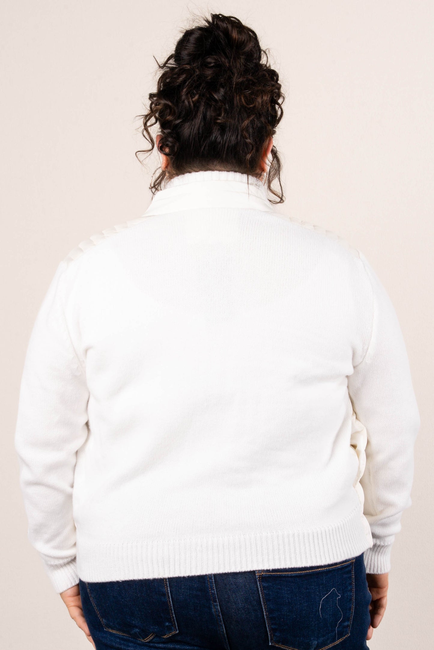 Frosty Nights Mixed Knit Puffer Jacket