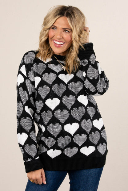 Holiday Love Heart Knit Sweater