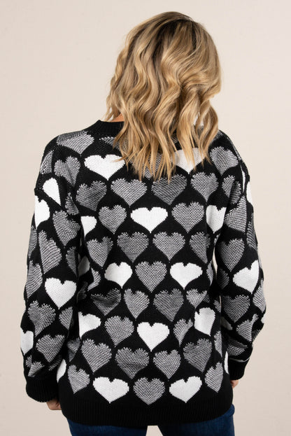 Holiday Love Heart Knit Sweater